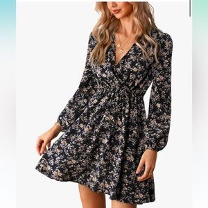 Floral Black Dress
